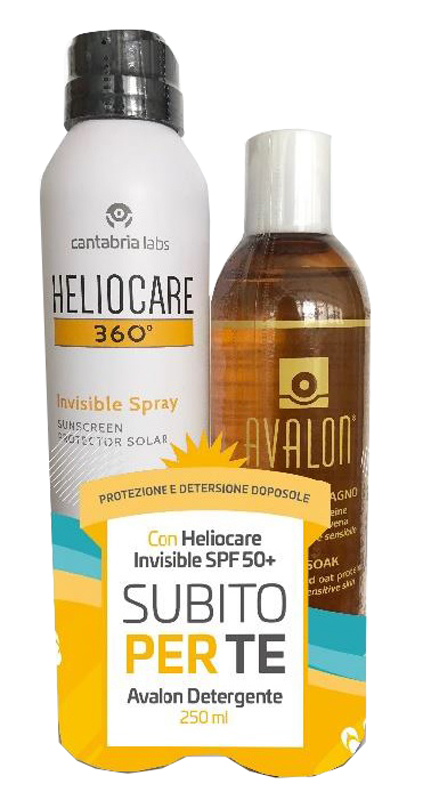 HELIOCARE INVISIBLE SPRAY 50+ 200 ML + C/AVALON 250 ML - Farmadillo