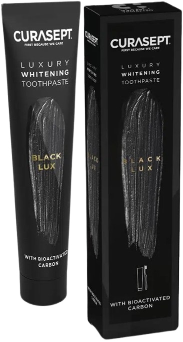 CURASEPT BLACK LUXURY WHITENING DENTIFRICIO 75 ML - Farmadillo