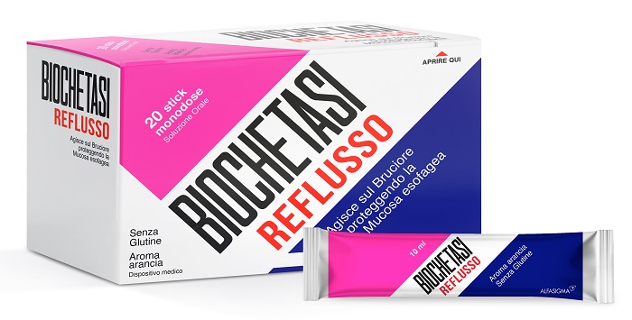 BIOCHETASI REFLUSSO 20 STICK AROMA ARANCIA - Farmadillo
