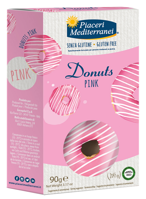 PIACERI MEDITERRANEI DONUTS PINK 90 G - Farmadillo