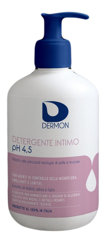 DERMON DETERGENTE INTIMO USO FREQUENTE PH 4,5 500 ML - Farmadillo