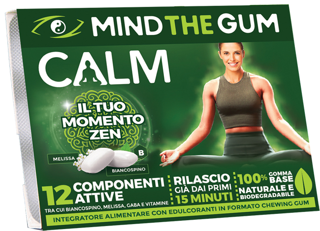 MIND THE GUM CALM 18 GOMME SENZA ZUCCHERO - Farmadillo