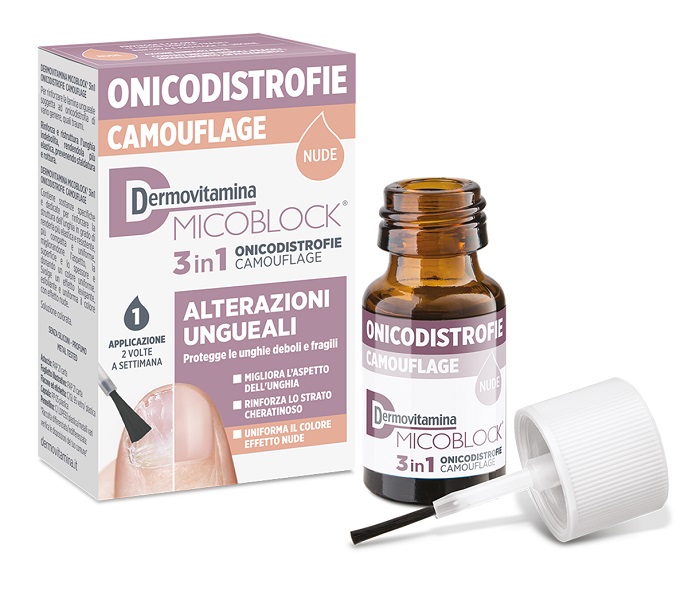 DERMOVITAMINA MICOBLOCK 3 IN 1 ONICODISTROFIE CAMOUFLAGE 8 ML NUDE - Farmadillo