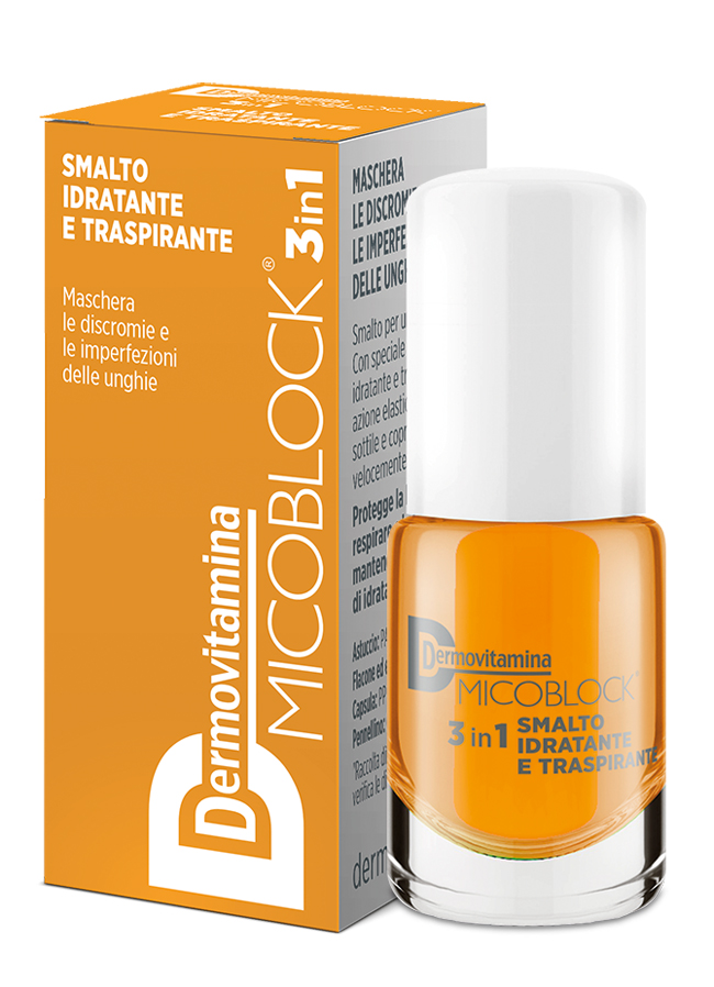 DERMOVITAMINA MICOBLOCK 3 IN 1 SMALTO IDRATANTE E TRASPIRANTE GIALLO 5 ML - Farmadillo