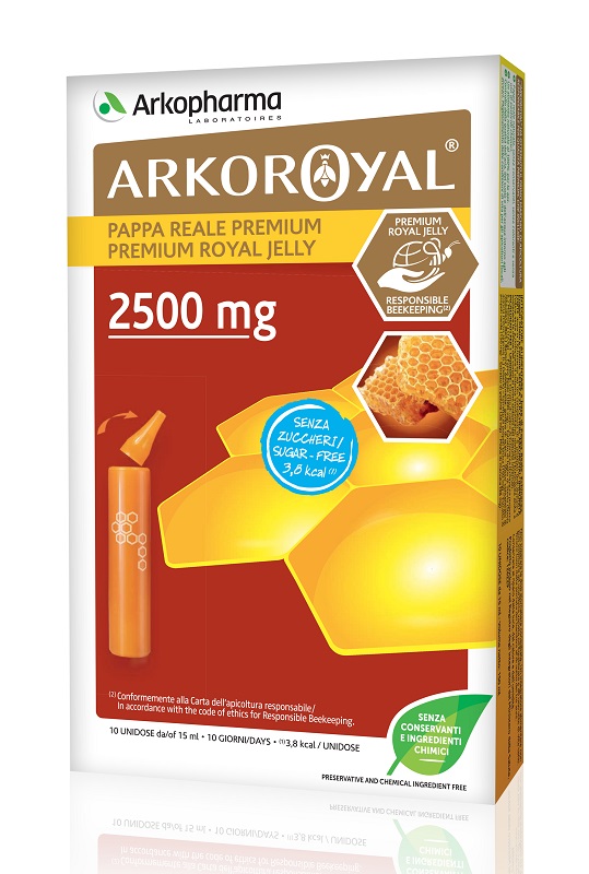ARKOROYAL PAPPA REALE 2500 MG SENZA ZUCCHERO 10 FIALE - Farmadillo