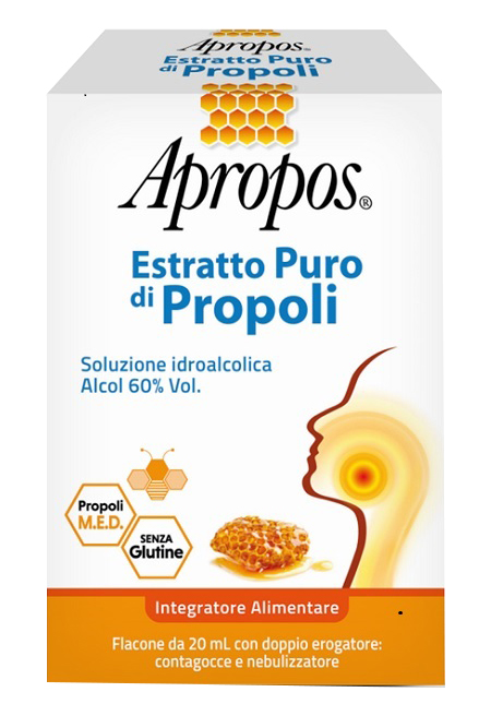 APROPOS ESTRATTO PURO DI PROPOLI SPRAY+CONTAGOCCE 20 ML - Farmadillo