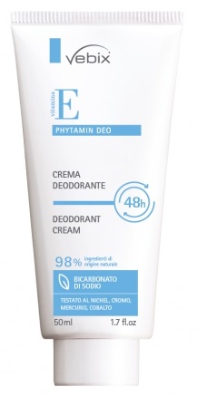 VEBIX PHYTAMIN E DEO PERFORMANCE CREMA DEO 48H-50ML BICARBONATO DI SODIO - Farmadillo
