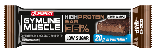 ENERVIT GYMLINE PROTEIN BAR 36% BARRETTA DARK CHOCOLATE 55 G - Farmadillo