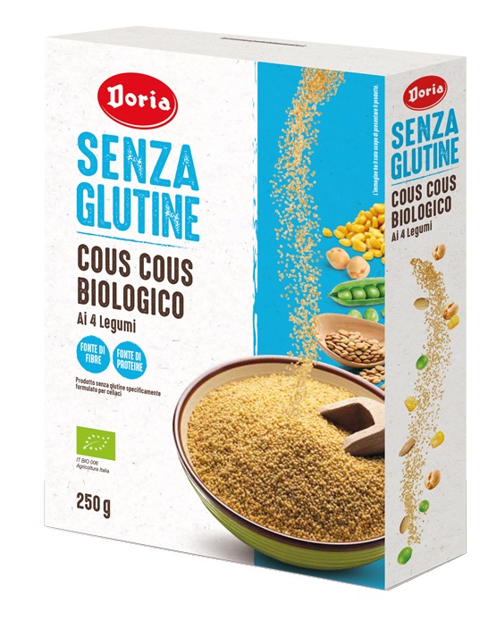 DORIA COUS COUS BIOLOGICO 4 LEGUMI 250 G - Farmadillo