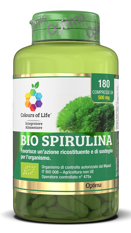 COLOURS OF LIFE BIO SPIRULINA 180 COMPRESSE - Farmadillo