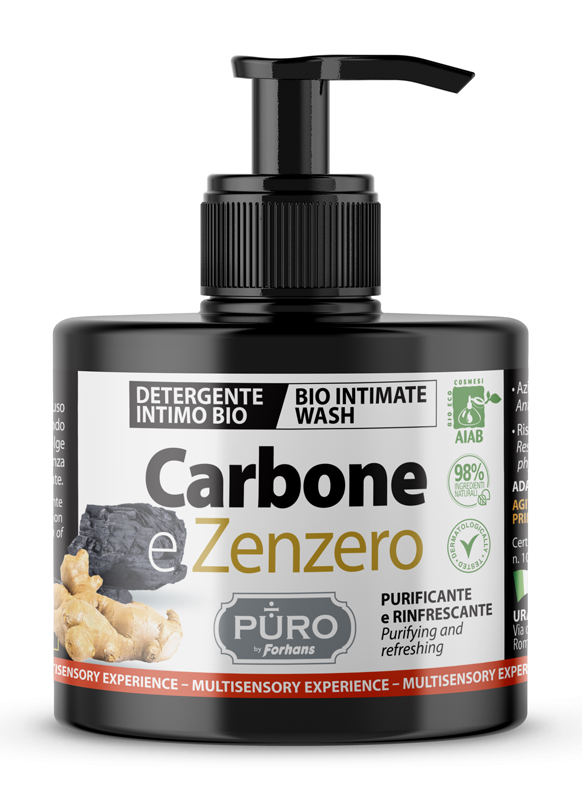 FORHANS PURO DETERGENTE INTIMO CARBONE & ZENZERO 250 ML - Farmadillo