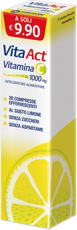 VITA ACT VITAMINA C 1000MG 20 COMPRESSE EFFERVESCENTI LIMONE - Farmadillo