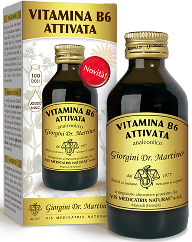 VITAMINA B6 ATTIVATA LIQUIDO ANALCOLICO 100 ML - Farmadillo