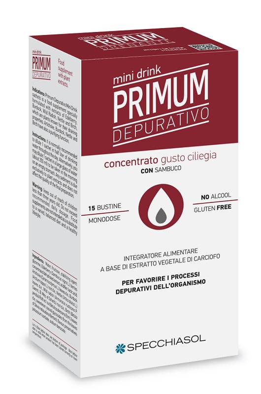 PRIMUM DEPURATIVO MINIDRINK CILIEGIA 15 STICK DA 10 ML - Farmadillo