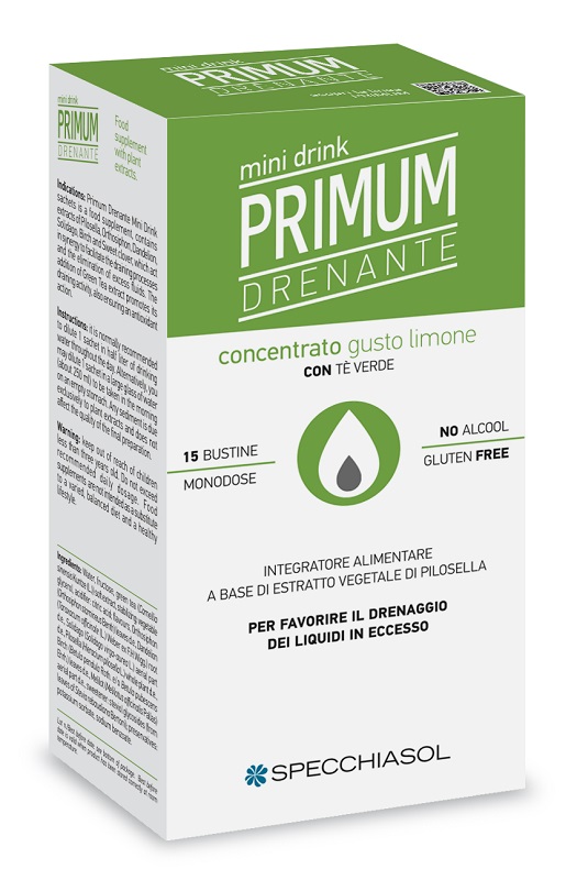 PRIMUM DRENANTE MINIDRINK LIMONE 15 STICK DA 10 ML - Farmadillo