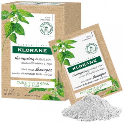 KLORANE SHAMPOO MASCHERA LAVANTE POLVERE ORTICA 8 BUSTINE 3 G - Farmadillo