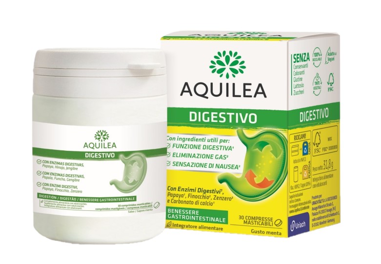 AQUILEA DIGESTIVO 30 COMPRESSE MASTICABILI - Farmadillo