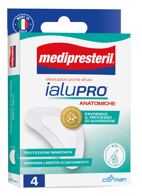 MEDIPRESTERIL IALUPRO DITA 3,8X7 CM 4 PEZZI - Farmadillo