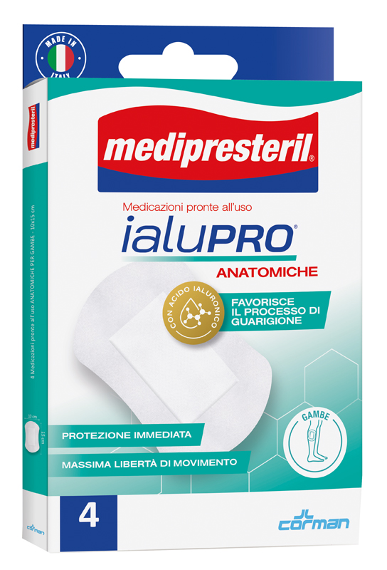 MEDIPRESTERIL IALUPRO GAMBE 10X15 CM 4 PEZZI - Farmadillo