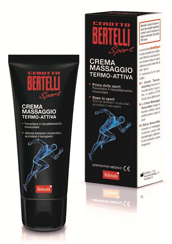 BERTELLI CEROTTO SPORT CREMA MASSAGGIO TERMO ATTIVA 75 ML - Farmadillo