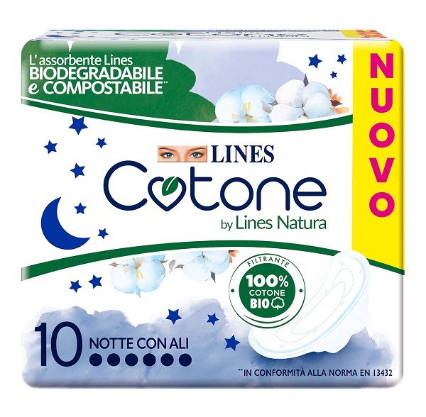 LINES COTONE BIO ULTRA NOTTE 10 PEZZI - Farmadillo