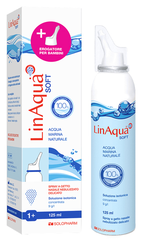 SOLUZIONE SPRAY ISOTONICA NASALE LINAQUA SOFT 125 ML CON DOPPIO EROGATORE - Farmadillo