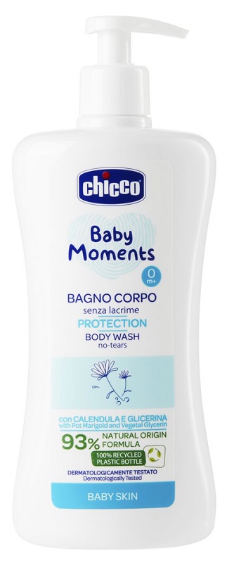 CHICCO BABY MOMENTS BAGNO CORPO SENZA LACRIME PROTECTION 500 ML - Farmadillo