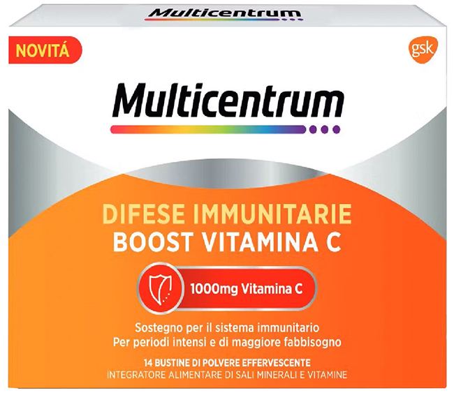 MULTICENTRUM DIFESE IMMUNITARIE BOOST VITAMINA C 28 BUSTINE - Farmadillo