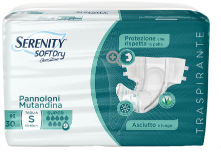 PANNOLONE MUTANDINA SERENITY SD SENSITIVE SUPER L 15 PEZZI - Farmadillo