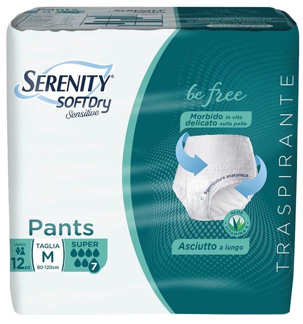 SERENITY PANTS SD SENSITIVE SUPER M 12 PEZZI - Farmadillo