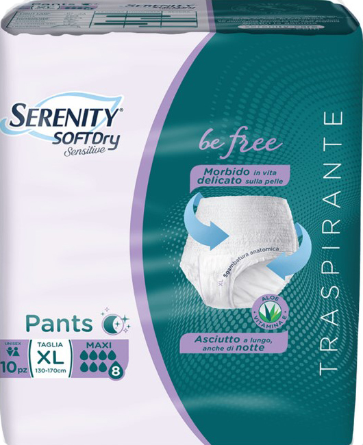 SERENITY PANTS SD SENSITIVE BE FREE MAXI XL 10 PEZZI - Farmadillo