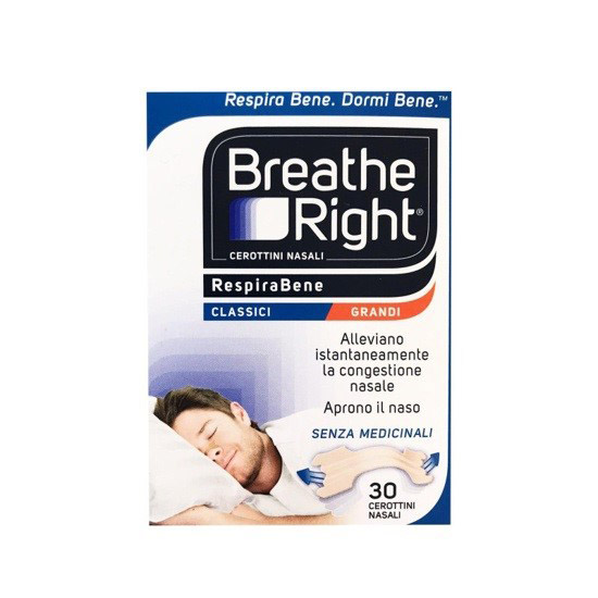 CEROTTI NASALI BREATHE RIGHT CLASSICI GRANDI 30 PEZZI - Farmadillo