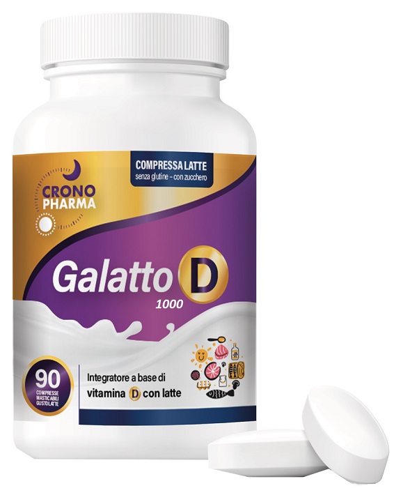 GALATTO D 1000 90 COMPRESSE MASTICABILI GUSTO LATTE - Farmadillo