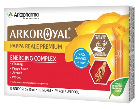 ARKOROYAL ENERGING COMPLEX SENZA ZUCCHERO 10 FLACONCINI DA 15 ML - Farmadillo
