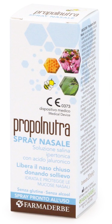 PROPOLNUTRA SPRAY NASALE SOLUZIONE SALINA IPERTONICA CON ACIDO IALURONICO 20 ML - Farmadillo