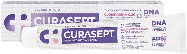 CURASEPT GEL DENTIFRICIO ADS DNA TRATTAMENTO RIGENERANTE 75 ML - Farmadillo