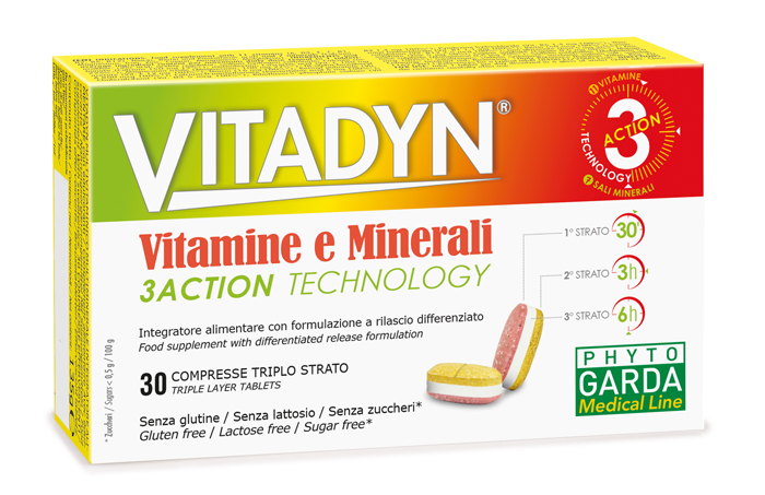 VITADYN VITAMINE/MINERALI 30 COMPRESSE RILASCIO DIFFERENZIATO - Farmadillo