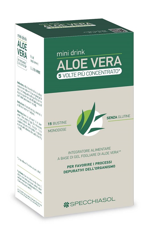 ALOE VERA MINI DRINK 5 VOLTE PIU' CONCENTRATO 15 BUSTINE DA 10 ML - Farmadillo