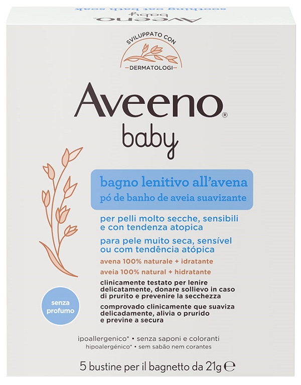 AVEENO BABY COLLOIDAL POLVERE BAGNO 5 X 21 G - Farmadillo