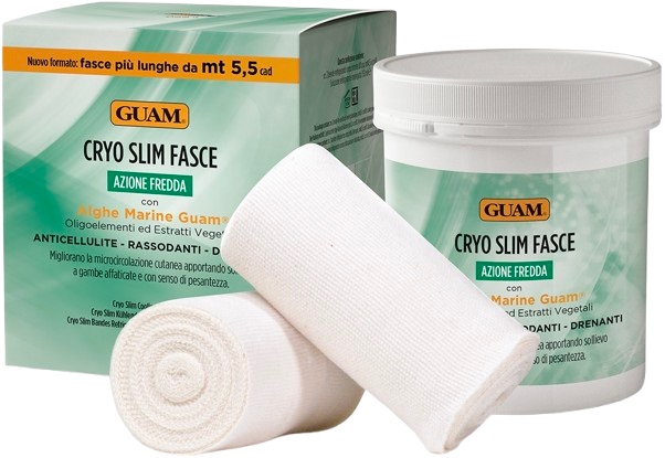 GUAM CRYO SLIM FASCE ANTICELLULITE RASSODANTI DRENANTI 2 PEZZI - Farmadillo