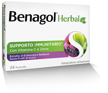 BENAGOL HERBAL FRUTTI DI BOSCO 24 PASTIGLIE - Farmadillo