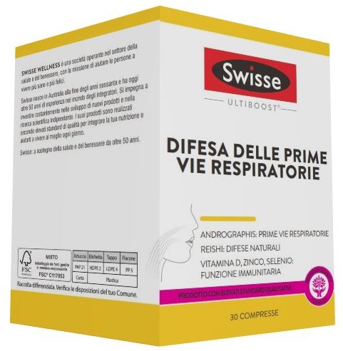 SWISSE DIFESA DELLE PRIME VIE RESPIRATORIE 30 COMPRESSE - Farmadillo