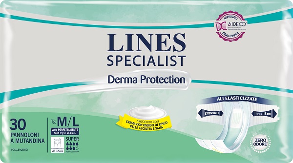 PANNOLONE A MUTANDINA LINES SPECIALIST DERMA SUPER M/L 30 PEZZI - Farmadillo