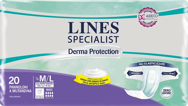 PANNOLONE A MUTANDINA LINES SPECIALIST DERMA MAXI M/L 20 PEZZI - Farmadillo
