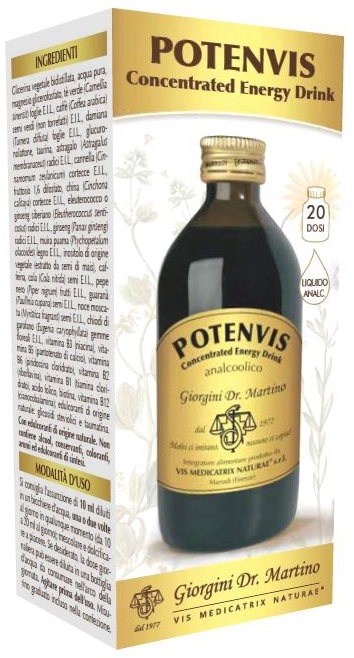 POTENVIS CONCENTRATED ENERGY DRINK LIQUIDO ANALCOOLICO 200 ML - Farmadillo