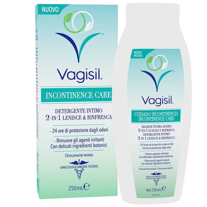VAGISIL INCONTINENCE CARE DETERGENTE INTIMO 2IN1 LENISCE & RINFRESCA 250 ML - Farmadillo