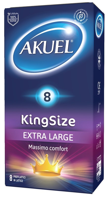 PROFILATTICO AKUEL KING SIZE EXTRA LARGE 8 PEZZI - Farmadillo