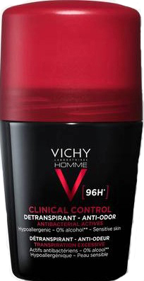 VICHY HOMME DEODORANTE CLINICAL CONTROL 96H ROLL 50 ML - Farmadillo