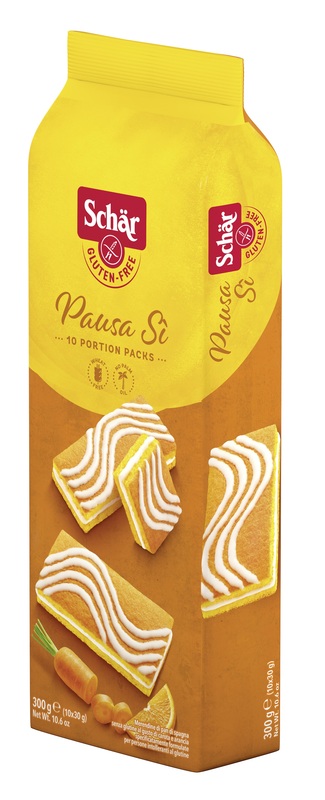 SCHAR PAUSA SI' MERENDINE DI PAN DI SPAGNA AL GUSTO DI CAROTA E ARANCIA 10 PORZIONI DA 30 G - Farmadillo