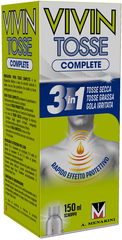 VIVIN TOSSE COMPLETE SCIROPPO PER TOSSE 150 ML - Farmadillo